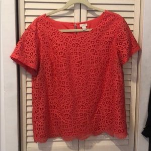 OFFERS ACCEPTED - Jcrew pink lace tee